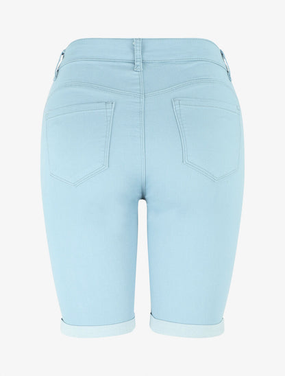 Bermuda push up uni - Bleu ciel - 2