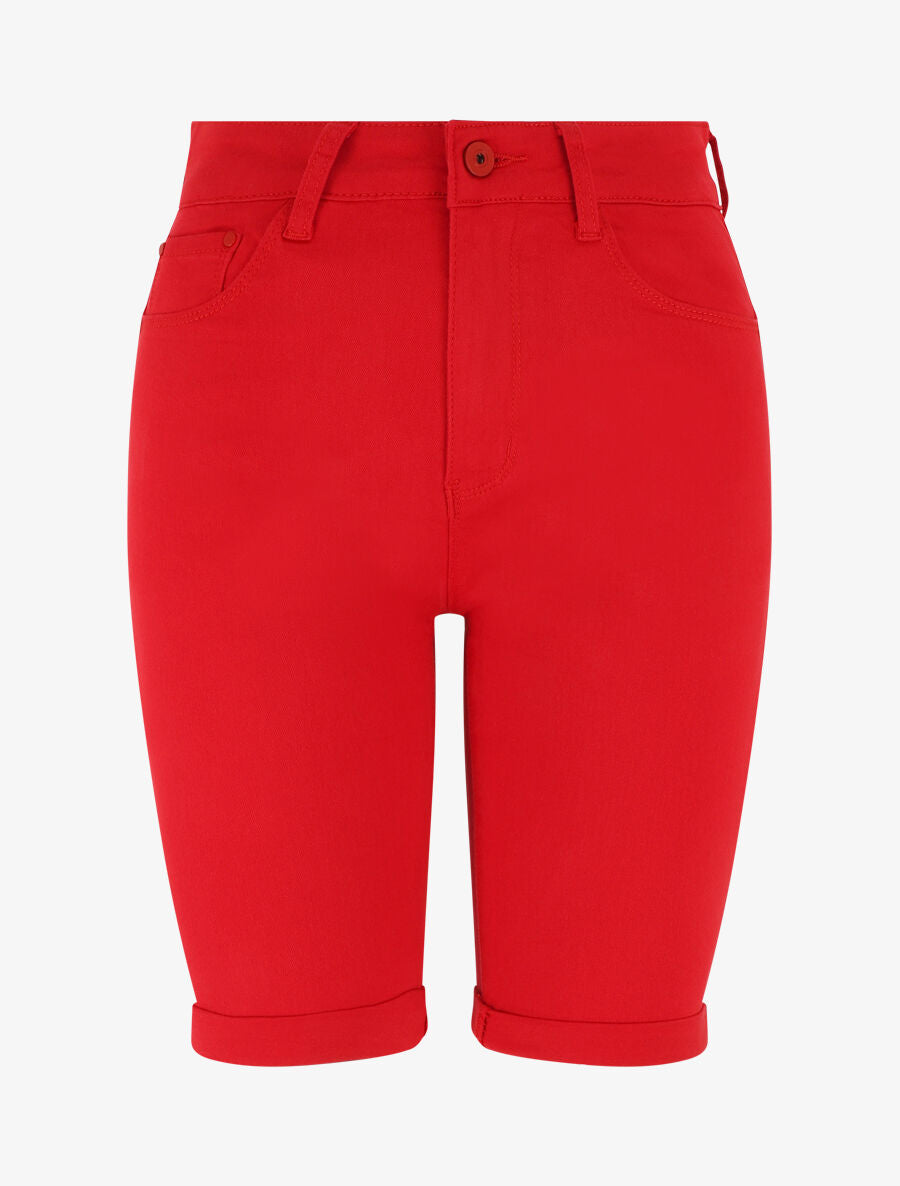 Bermuda push up uni - Rouge - 1