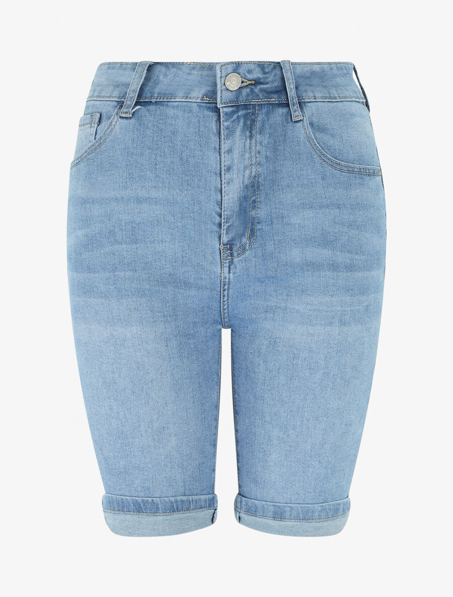 Bermuda en jean coupe slim - Bleu - 1