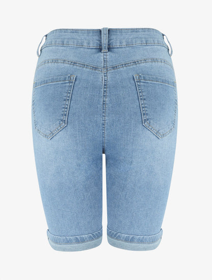 Bermuda en jean coupe slim - Bleu - 2