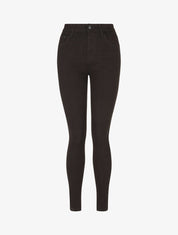 Jean uni coupe slim - Noir - 1