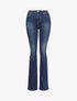Jean flare extra long à taille standard - Bleu denim - 1