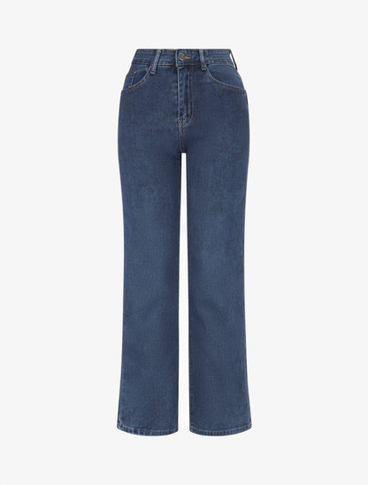 Jean wide leg coupe droite - Bleu - 4