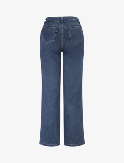 Jean wide leg coupe droite - Bleu - 2