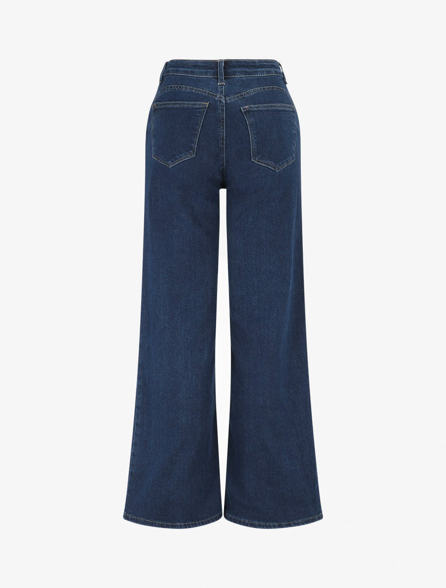 Jean wide leg standard coupe droite - Bleu - 2