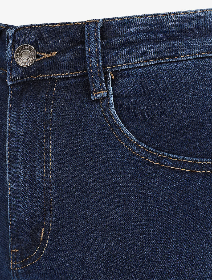 Jean wide leg standard coupe droite - Bleu - 3