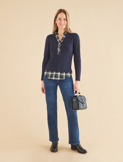 Jean push up coupe droite - Bleu - 4