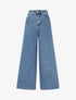 Jean push up wide leg coupe droite - Bleu stone - 1