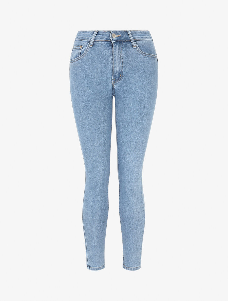 Jean skinny push up taille haute - Bleu clair - 1