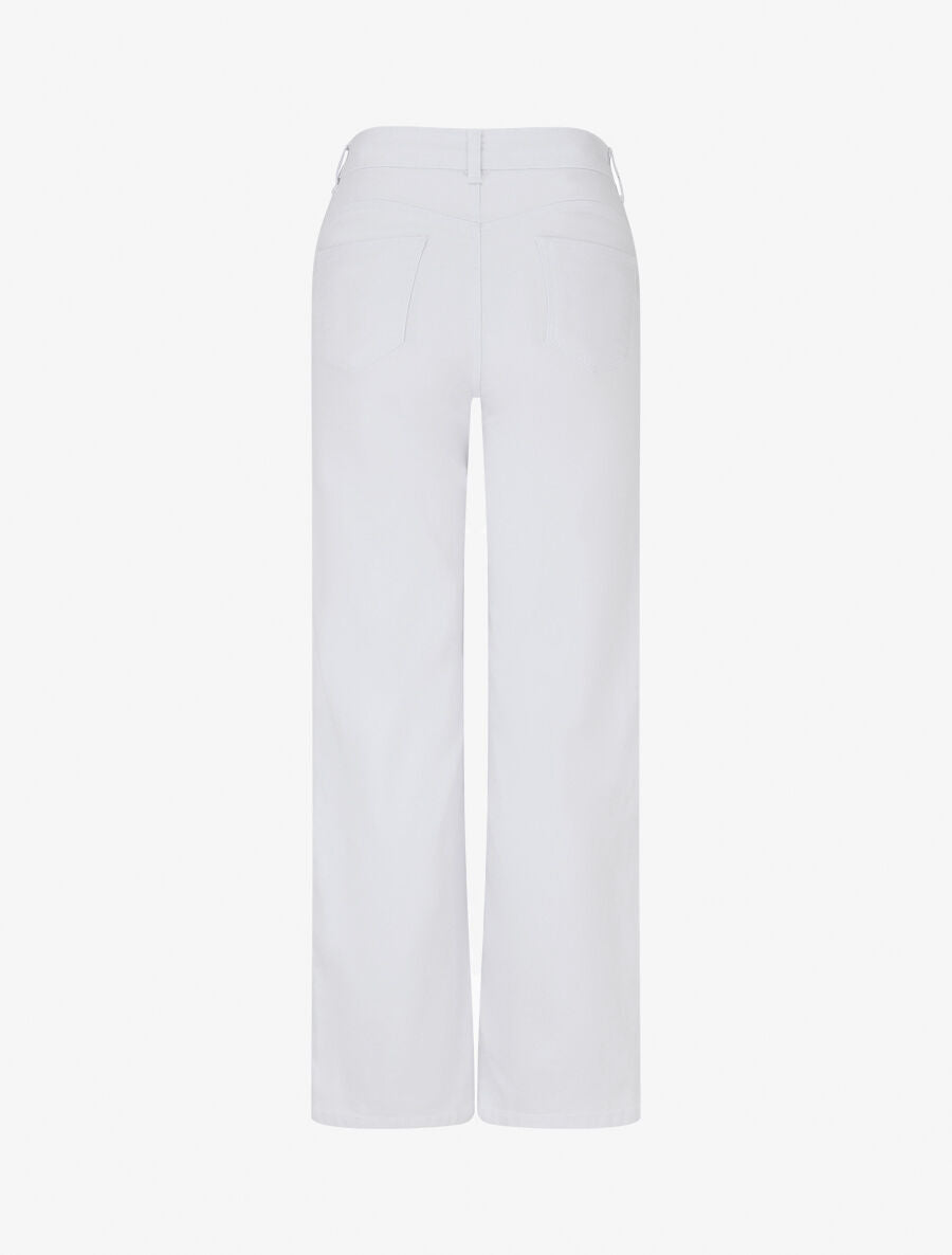 Jean droit push up taille haute - Blanc - 2