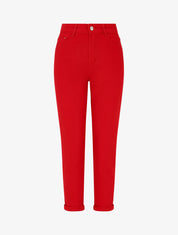 Jean mom taille haute - Rouge - 1