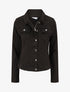 Veste en jean boutonnée et zippée - Noir - 1