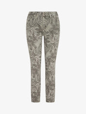 Jean slim imprimé feuillage - Kaki - 4
