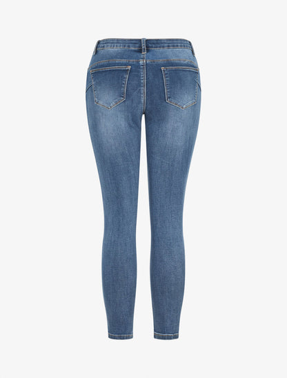 Jean uni standard coupe slim - Bleu - 2