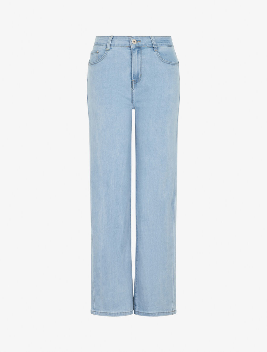 Jean push up à taille standard coupe droite - Bleu - 1