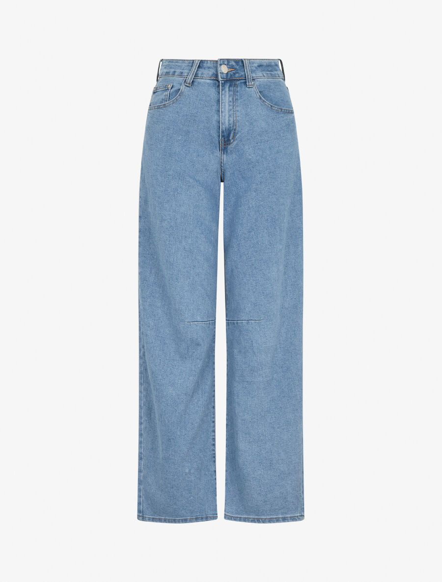 Jean style baggy coupe droite - Bleu - 4