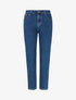 Jean mom à taille standard coupe droite - Bleu - 1