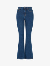 Jean à taille standard coupe flare - Bleu - 1