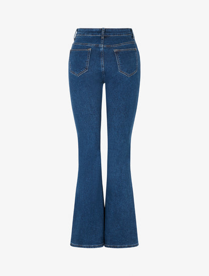 Jean à taille standard coupe flare - Bleu - 2
