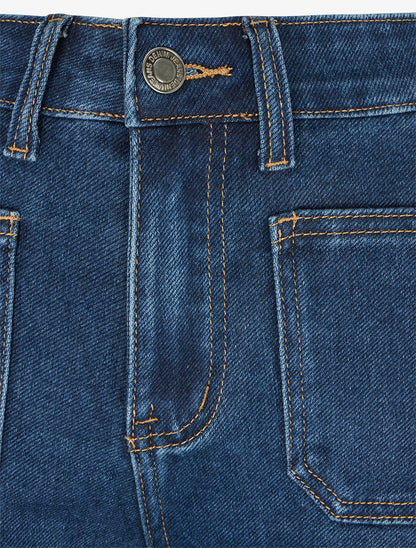 Jean bootcut grande taille à poches plaquées - Bleu brut - 3