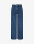 Jean ample en coton mélangé - Bleu - 1