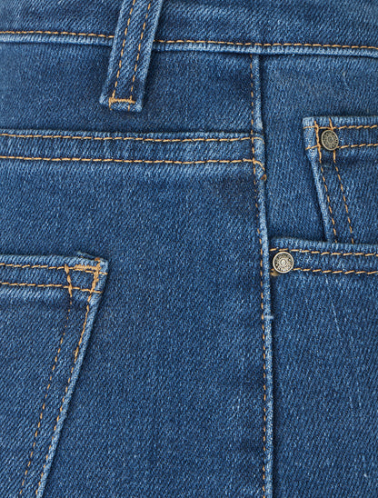 Jean ample taille standard à bords francs - Bleu denim - 3