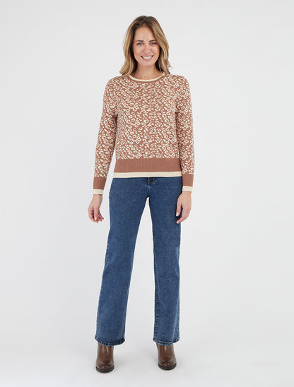 Jean droit délavé à taille haute - Bleu brut