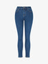 Jean coupe skinny taille haute - Bleu - 1