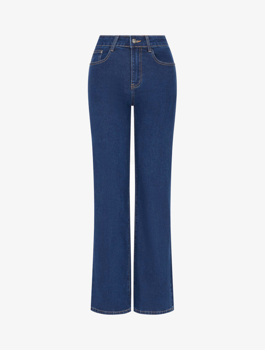 Jean coupe droite taille standard - Bleu denim - 1
