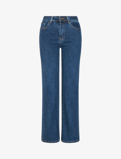 Jean wide leg push up - Denim - 1