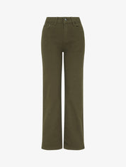 Jean wide leg coupe droite - Kaki - 1