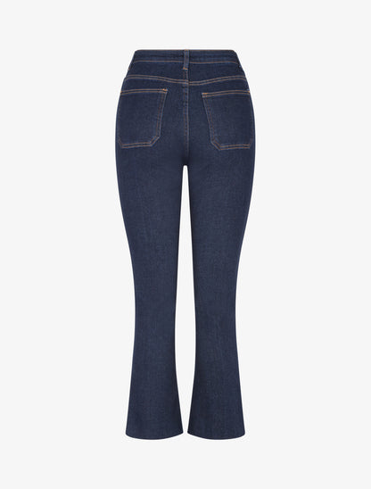 Jean à poches strassées coupe droite - Bleu - 2