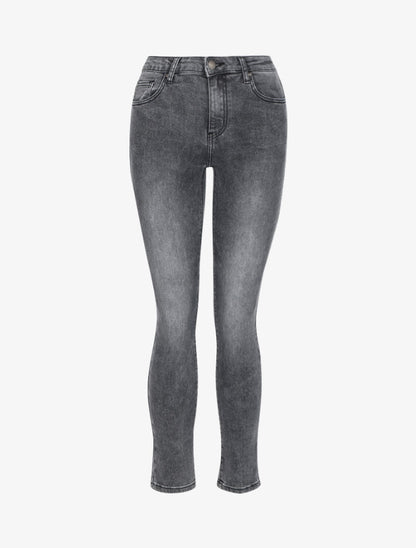 Jean slim effet blanchi - Anthracite - 1