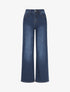 Jean droit à taille haute - Bleu - 1
