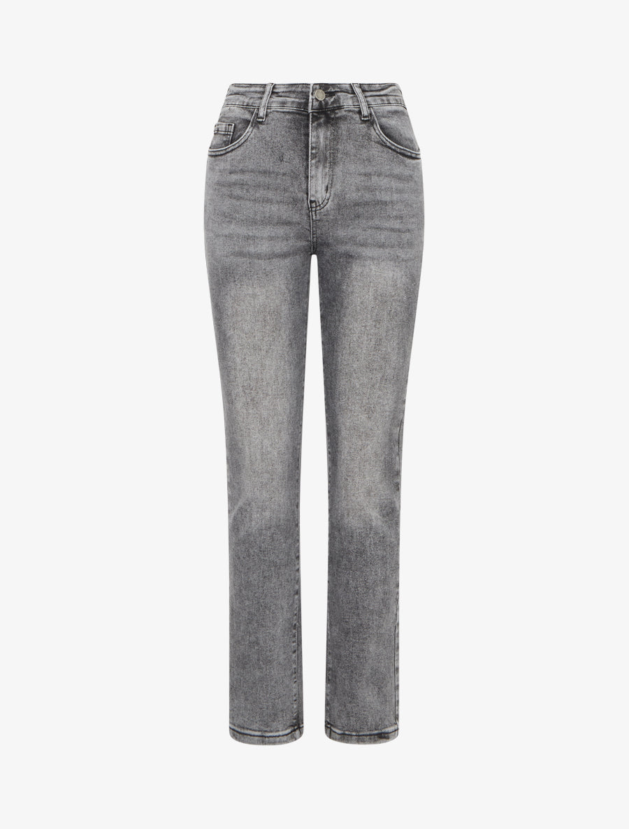 Jean push up coupe droite - Gris - 1