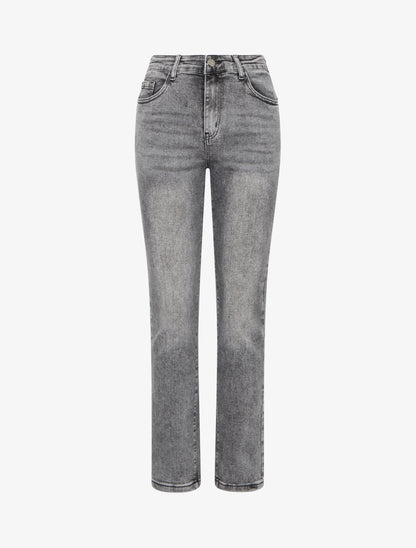 Jean push up coupe droite - Gris - 1