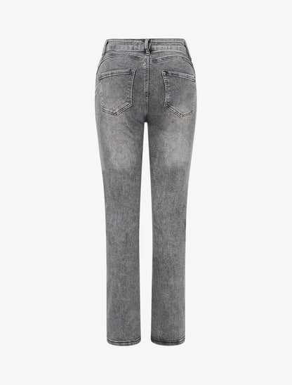 Jean push up coupe droite - Gris - 2