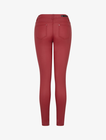 Jean skinny enduit taille standard - Rouge - 2
