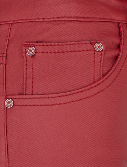 Jean skinny enduit taille standard - Rouge - 3