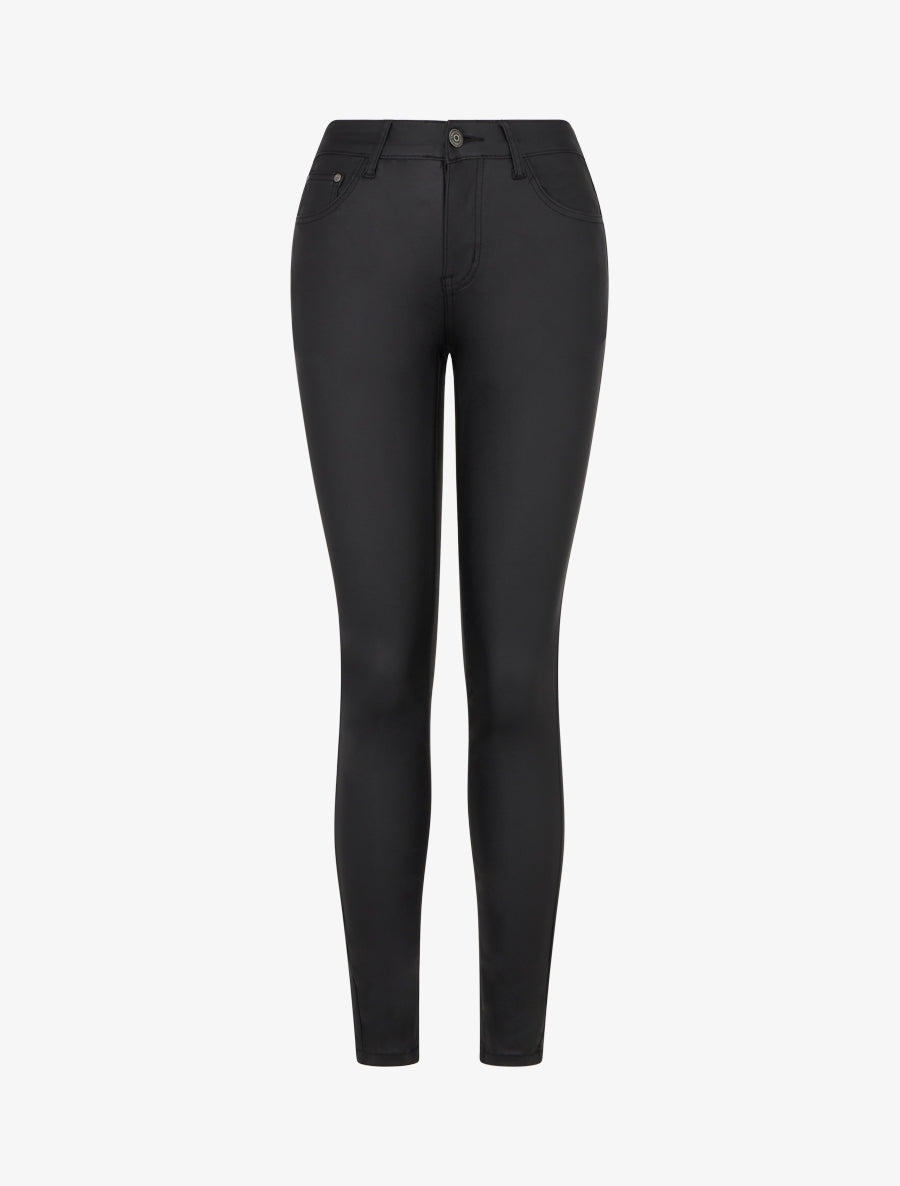 Jean skinny enduit taille standard - Noir - 1