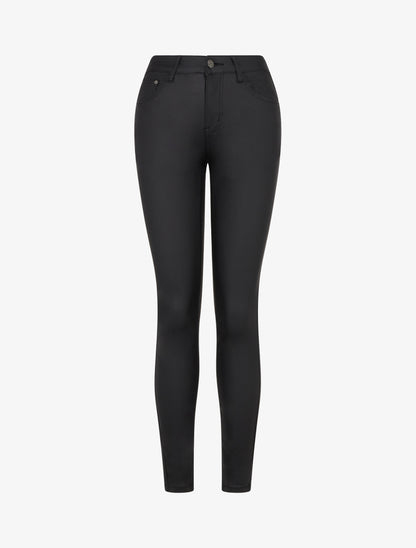 Jean skinny enduit taille standard - Noir - 1