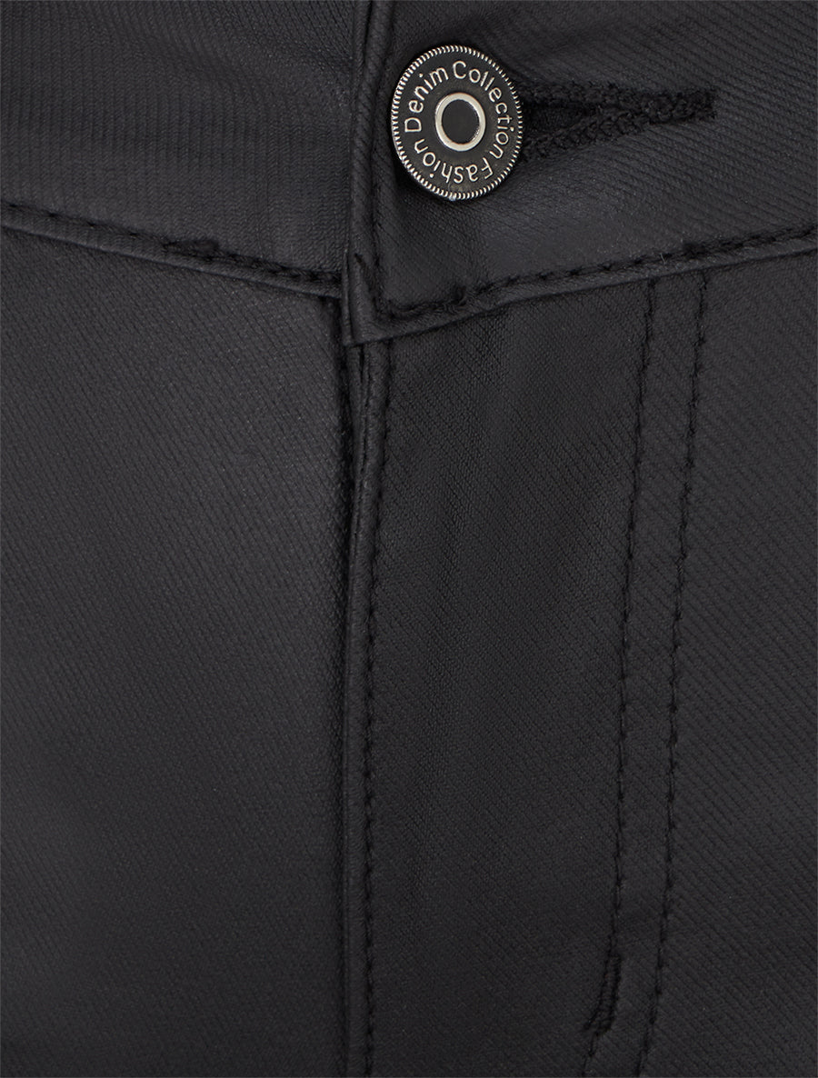 Jean skinny enduit taille standard - Noir - 3