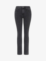 Jean délavé coupe slim - Noir - 1