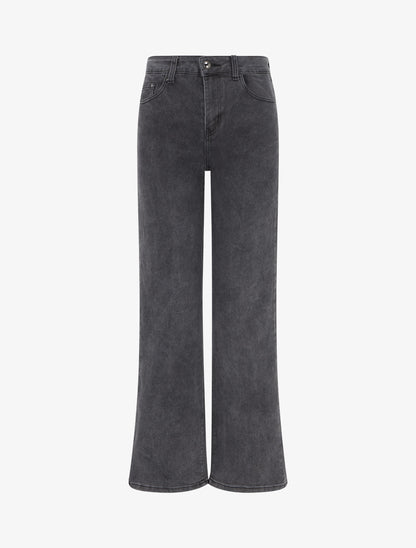 Jean wide leg coupe droite - Gris - 1