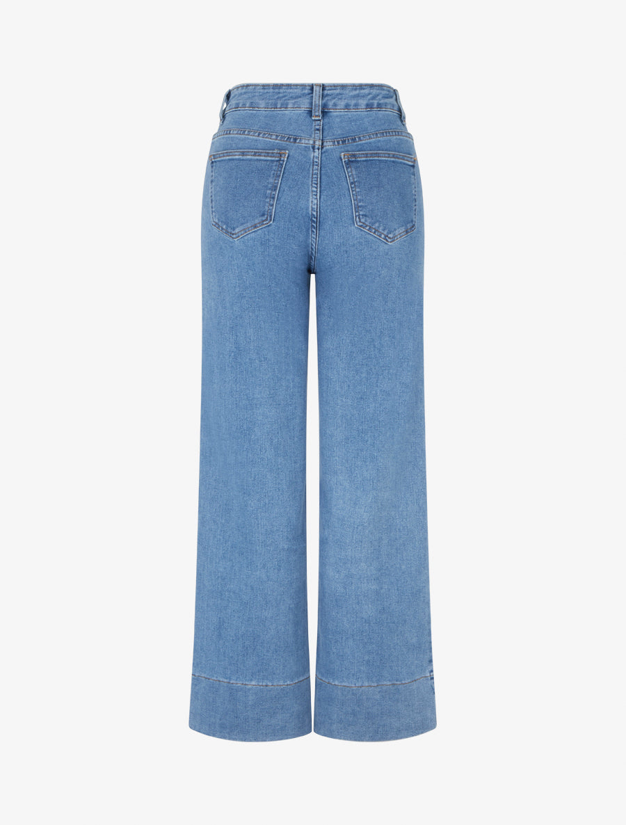 Jean ample à poches plaquées - Bleu clair - 2