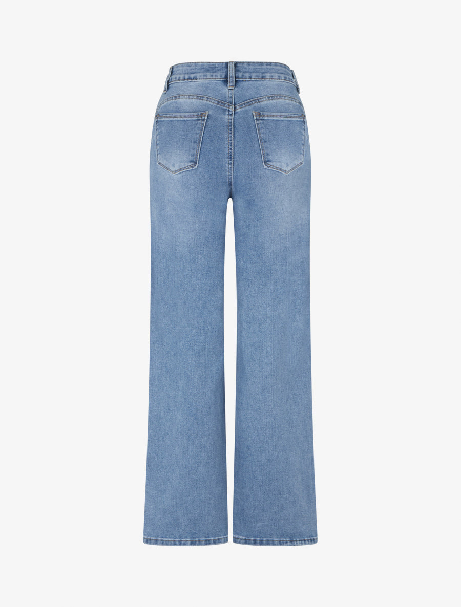Jean push-up wide leg - Bleu clair - 2