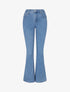 Jean flare stretch taille haute - Bleu - 1