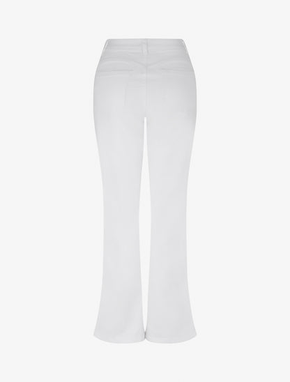 Jean wide leg push up - Blanc - 2