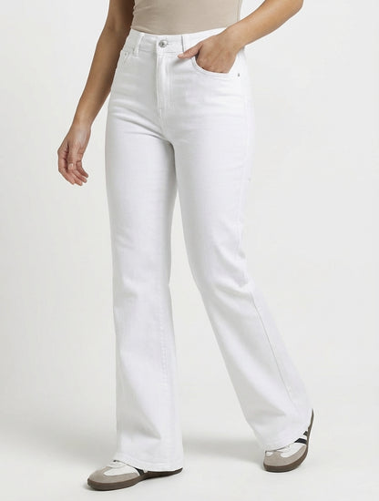 Jean wide leg push up - Blanc