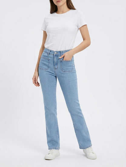 Jean push up coupe droite - Bleu